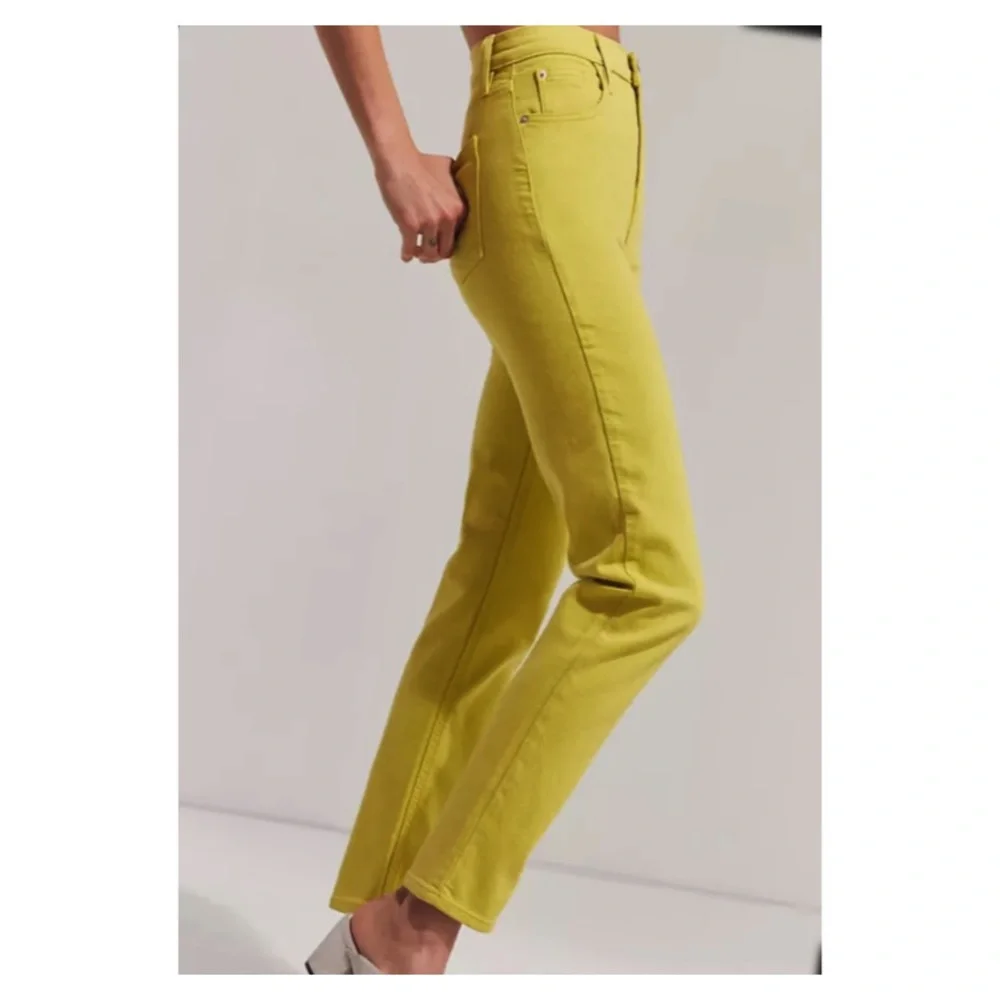 NEW Levi's Jeans Yellow Levi’s Denim Deadstock Yellow Button Fly Jeans Size 26 - Picture 12 of 12